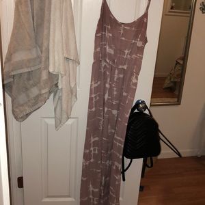 Pink & white designed forever 21 maxi dress